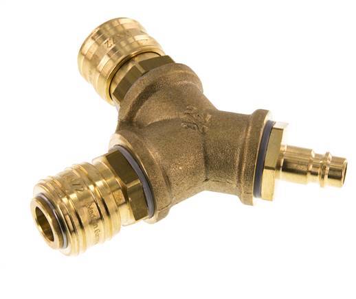 Brass DN 7.2 (Euro) Air Coupling 2-way 012