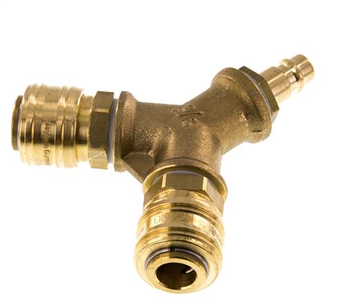 Brass DN 7.2 (Euro) Air Coupling 2-way 038