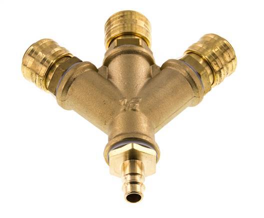 Brass DN 7.2 (Euro) Air Coupling 3-way 012