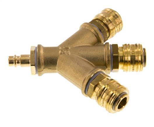 Brass DN 7.2 (Euro) Air Coupling 3-way 012