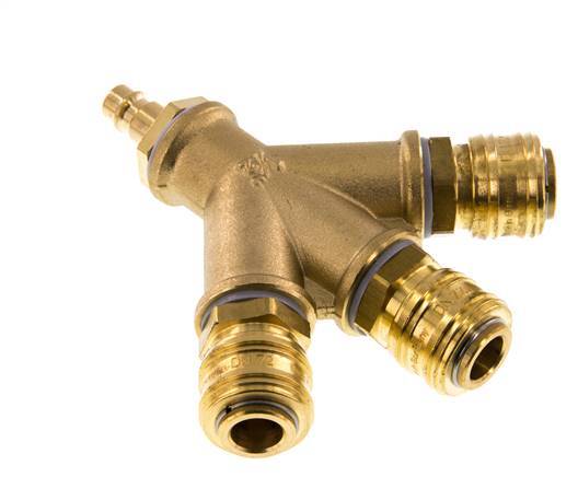 Brass DN 7.2 (Euro) Air Coupling 3-way 012