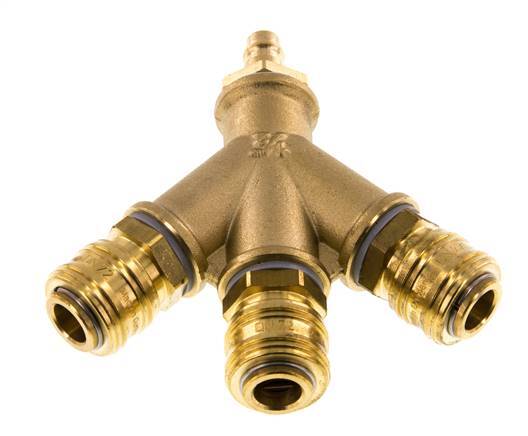 Brass DN 7.2 (Euro) Air Coupling 3-way 012