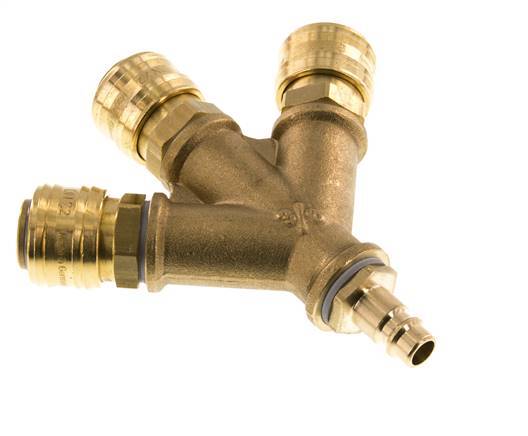 Brass DN 7.2 (Euro) Air Coupling 3-way 038