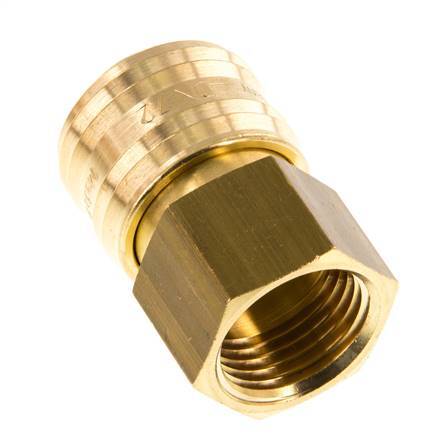 Brass DN 7.2 (Euro) Air Coupling Socket G 1/2 inch Female