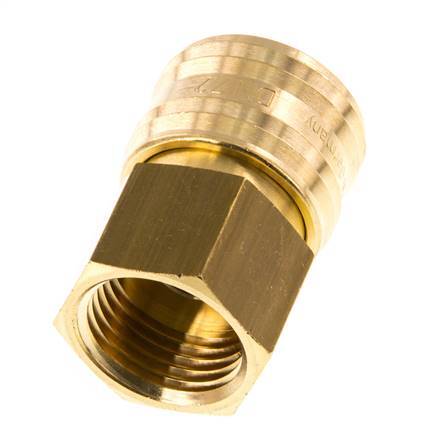 Brass DN 7.2 (Euro) Air Coupling Socket G 1/2 inch Female