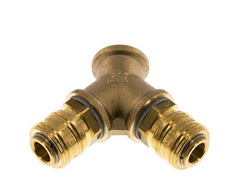 Brass DN 7.2 (Euro) Air Coupling Socket G 1/2 inch Female Wall-Mount 2-way