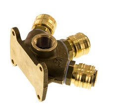 Brass DN 7.2 (Euro) Air Coupling Socket G 1/2 inch Female Wall-Mount 3-way