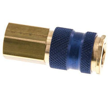 Brass DN 7.2 (Euro) Blue-Coded Air Coupling Socket G 1/4 inch Female