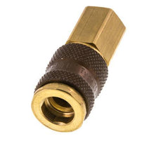 Brass DN 7.2 (Euro) Brown-Coded Air Coupling Socket G 1/4 inch Female