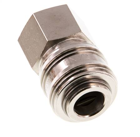 Nickel-plated Brass DN 7.2 (Euro) Air Coupling Socket G 1/4 inch Female