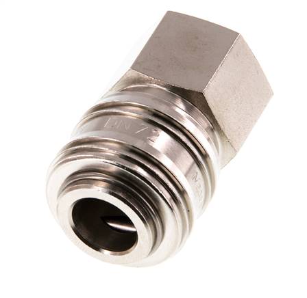 Nickel-plated Brass DN 7.2 (Euro) Air Coupling Socket G 1/4 inch Female
