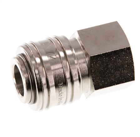 Nickel-plated Brass DN 7.2 (Euro) Air Coupling Socket G 1/4 inch Female