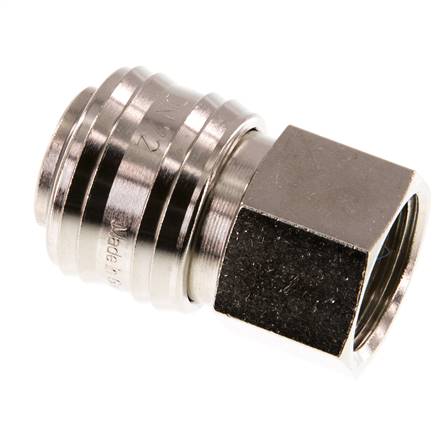 Nickel-plated Brass DN 7.2 (Euro) Air Coupling Socket G 1/4 inch Female