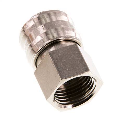 Nickel-plated Brass DN 7.2 (Euro) Air Coupling Socket G 1/2 inch Female