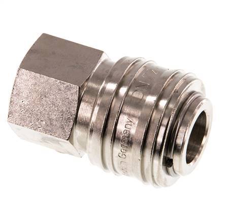Nickel-plated Brass DN 7.2 (Euro) Air Coupling Socket G 1/4 inch Female