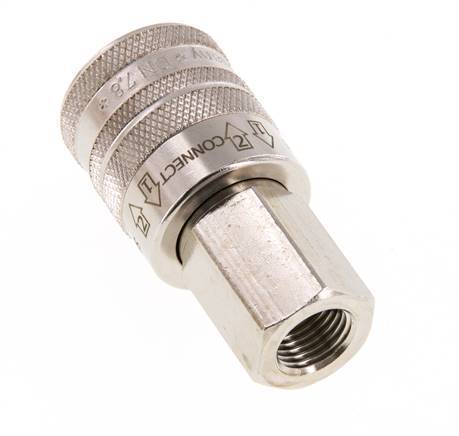 Nickel-plated Brass DN 7.8 Safety Air Coupling Socket G 1/4 inch Female