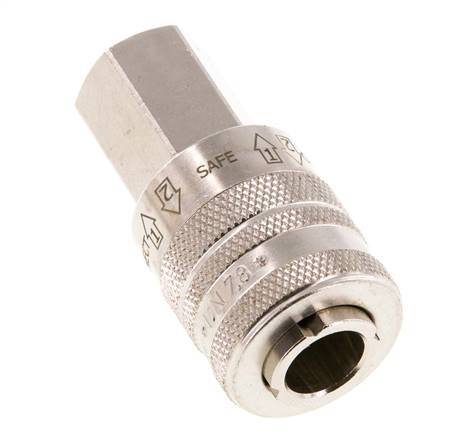 Nickel-plated Brass DN 7.8 Safety Air Coupling Socket G 3/8 inch Female
