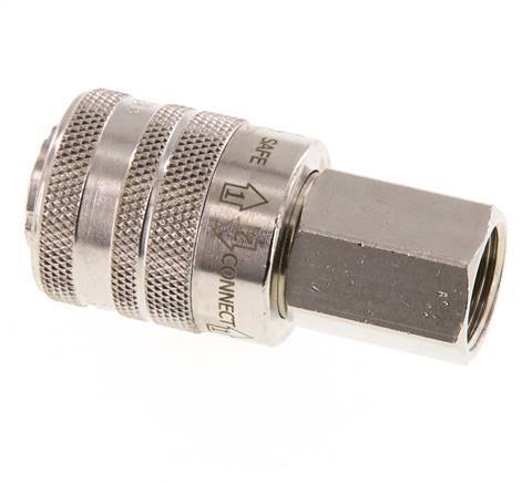 Nickel-plated Brass DN 7.8 Safety Air Coupling Socket G 3/8 inch Female