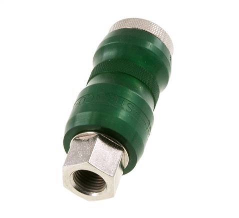Nickel-plated Brass DN 7.8 Safety Air Coupling Socket with Slide Sleeve G 1/4 inch Female