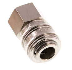 Nickel-plated Brass DN 7.2 (Euro) Air Coupling Socket G 1/2 inch Female Double Shut-Off