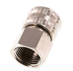 Nickel-plated Brass DN 7.2 (Euro) Air Coupling Socket G 1/2 inch Female Double Shut-Off