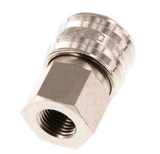 Nickel-plated Brass DN 7.2 (Euro) Air Coupling Socket G 1/4 inch Female Double Shut-Off