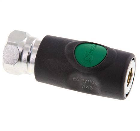 Composite material DN 7.4 Safety Air Coupling Socket with Push Button G 1/2 inch Female