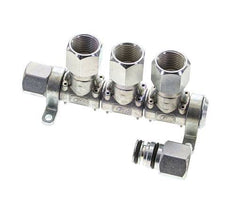 Steel DN 7.2 (Euro) Air Coupling Socket G 1/2 inch Female 3-way