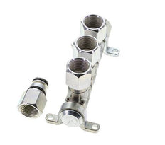 Steel DN 7.2 (Euro) Air Coupling Socket G 1/2 inch Female 3-way