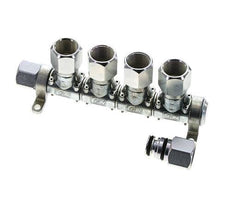 Steel DN 7.2 (Euro) Air Coupling Socket G 1/2 inch Female 4-way