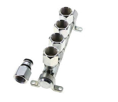 Steel DN 7.2 (Euro) Air Coupling Socket G 1/2 inch Female 4-way