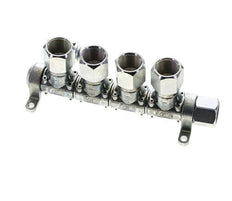 Steel DN 7.2 (Euro) Air Coupling Socket G 1/2 inch Female 4-way