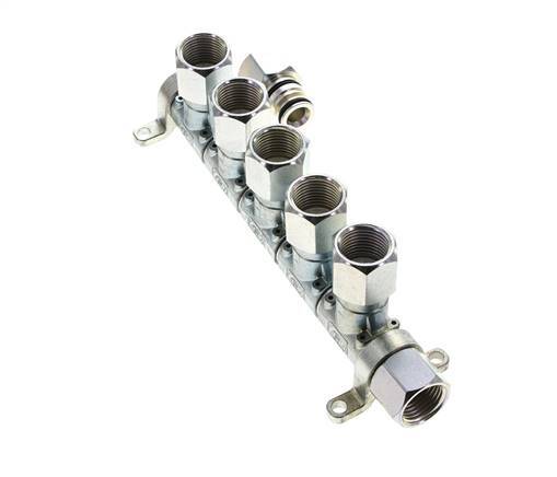 Steel DN 7.2 (Euro) Air Coupling Socket G 1/2 inch Female 5-way