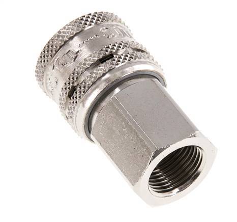 Steel DN 7.2 (Euro) Safety Air Coupling Socket G 3/8 inch Female