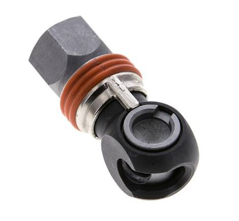 Steel DN 8 Safety Air Coupling Socket G 1/2 inch Female