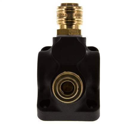 Brass/plastic DN 7.2 (Euro) Air Coupling Socket G 1/2 inch Female Wall-Mount 2-way