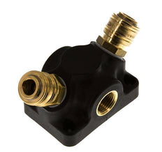 Brass/plastic DN 7.2 (Euro) Air Coupling Socket G 1/2 inch Female Wall-Mount 2-way