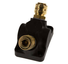 Brass/plastic DN 7.2 (Euro) Air Coupling Socket G 3/4 inch Female Wall-Mount 2-way