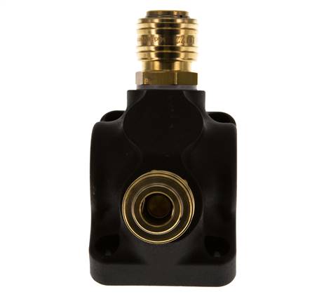 Brass/plastic DN 7.2 (Euro) Air Coupling Socket G 3/4 inch Female Wall-Mount 2-way