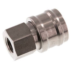 Stainless steel DN 7.2 (Euro) Air Coupling Socket G 1/4 inch Female Double Shut-Off