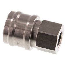 Stainless steel DN 7.2 (Euro) Air Coupling Socket G 1/4 inch Female Double Shut-Off
