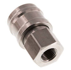 Stainless steel DN 7.2 (Euro) Air Coupling Socket G 1/4 inch Female Double Shut-Off