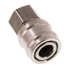 Stainless steel DN 7.2 (Euro) Air Coupling Socket G 3/8 inch Female Double Shut-Off