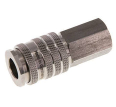 Stainless steel DN 7.8 Air Coupling Socket G 1/4 inch Female Double Shut-Off