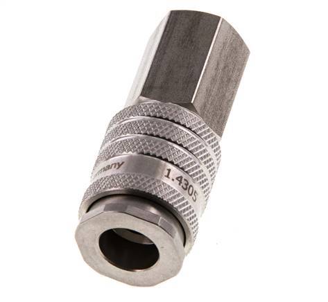 Stainless steel DN 7.8 Air Coupling Socket G 3/8 inch Female Double Shut-Off