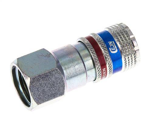 Steel/brass DN 7.6 (7.2 Euro) Safety Air Coupling Socket G 1/2 inch Female