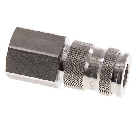 Stainless steel 306L DN 7.8 Air Coupling Socket G 1/2 inch Female Double Shut-Off