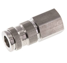 Stainless Steel 316L DN 7.8 Air Coupling Socket G 1/2 inch Female Double Shut-Off