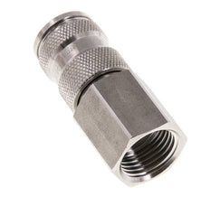 Stainless Steel 316L DN 7.8 Air Coupling Socket G 1/2 inch Female Double Shut-Off