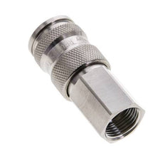 Stainless Steel 316L DN 7.8 Air Coupling Socket G 3/8 inch Female Double Shut-Off